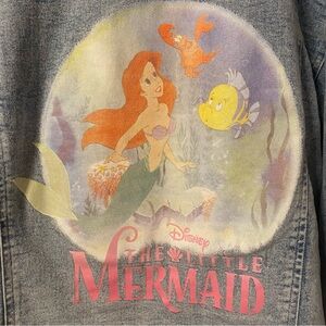 Disney Princess Ariel The Little Mermaid Demim Jacket Girls Size Large